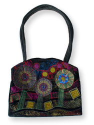 Hand Bag With Hunterwasser Pattern Design.