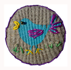Textile Knitted Brooch Design 14.