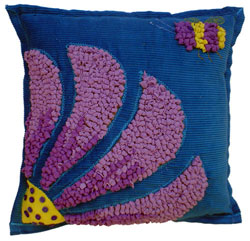 Hooked Textile Cushion From The Bee Kind Range Design 1.