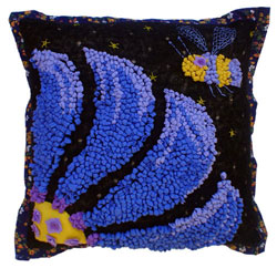 Hooked Textile Cushion From The Bee Kind Range Design 2.