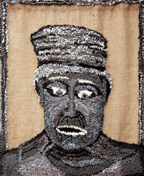 Hooked Rug Wall Hanging Titled Winchcombe Man.